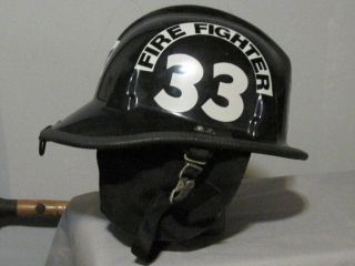 Vintage Cairns & Bro.  Fireman Helmet Trenton,  Nj Fire Department