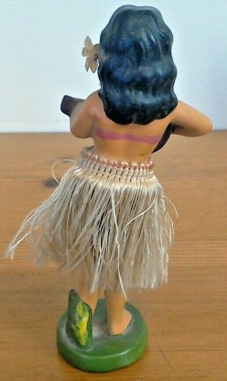 True Vintage Chalkware Dashboard Hula Girl Nodder Bobble Mid - Century Aloha 2