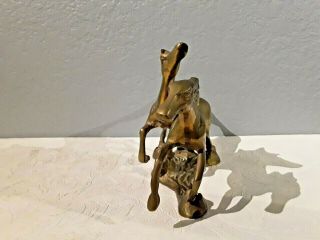 Vintage Brass Wild Horses Running Figurine 3