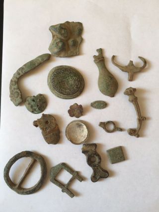 Old Antique Decorative Interesting Un - Cleaned Metal Detecting Finds Found Uk