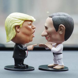 Russia&us President Putin&donald Trump Figurine Model Doll Decor Collectible