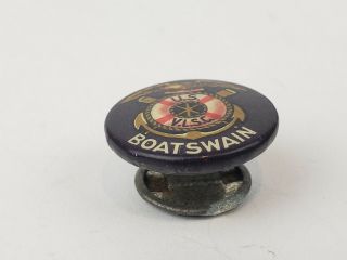 Rare Early 1900s Boatswain US VLSC Volunteer Life Saving Corps Celluloid Button 3