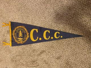 29 " Vintage Civilian Conservation Corps Pennant Ccc Pennant C.  C.  C.  Pennant Usccc