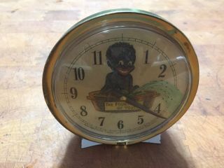 Vintage Black Americana Alarm Clock Fountain Of Youth Robert Shaw Controls Co.