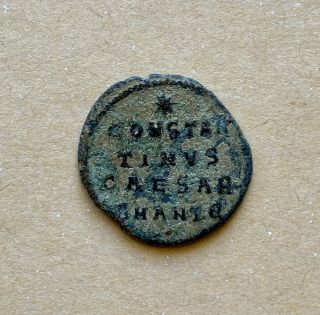 Late Roman Bronze Follis Of Emperor Constantine The Great (306 - 312).  A Rare Coin