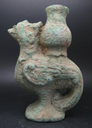 Ancient Bronze Bird Vessel Near Eastern Rare