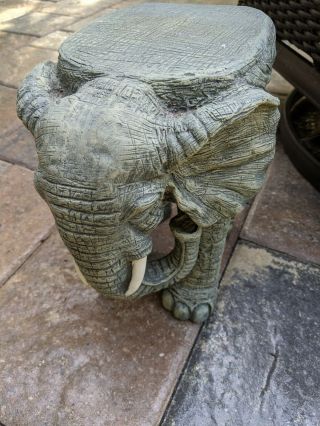 Vintage Elephant Resin Plant Stand Footstool Toddler Chair Table