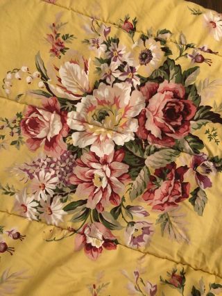 Vintage Ralph Lauren Brooke Sophie Yellow Floral Twin Size Comforter Near
