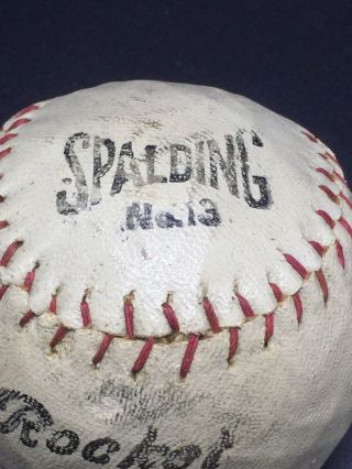 Rare Antique Vintage Spalding No.  13 Rocket Baseball Collectible Made In USA 3