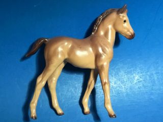 Vintage Hagen Renaker Pottery Chestnut Horse Roughneck Morgan Foal Made In Usa