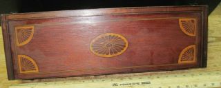 Vintage Mahogany Sliding Small Book Case - 19th Century - With Inlay.  A Beauty