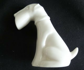 Rare Lenox White Porcelain Airdale Dog Figurine Usa