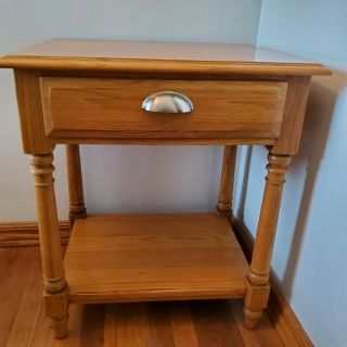 Vintage Ethan Allen Canterbury Oak Night Stand Side / End Table Model 28 - 5416