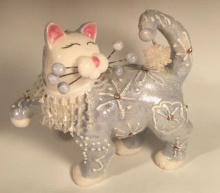 Rare Amy Lacombe Whimsiclay Cat Figurine 2004 6” X 6” 87108 Willitts Design