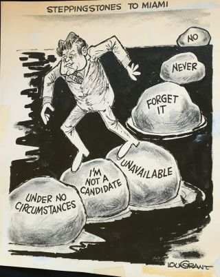 Political Cartoon By Lou Grant – Ted Kennedy – Stepping Stones