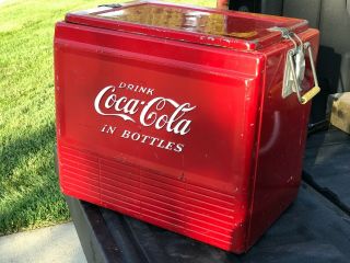 Vintage Coca Cola Metal Picnic Cooler Coke Progress Louisville Ky.