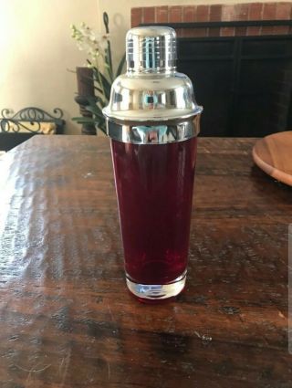 Vintage Red Tall Cocktail Shaker From Pottery Barn