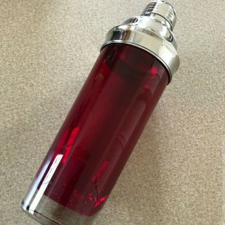 Vintage Red Tall Cocktail Shaker from Pottery Barn 3