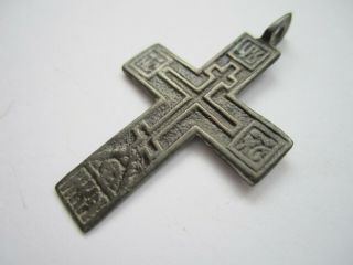 Ancient Bronze Cross Rare.  Religious Artifact 17 Century.  35mm.  K121