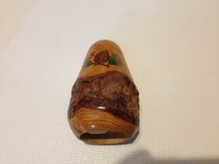 Vintage Wooden Pinecone Salt And Pepper Shakers With Stoppers 3