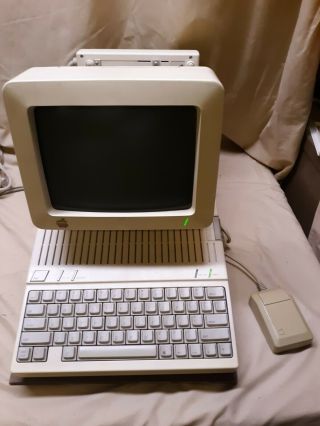 Apple IIC Computer with Monitor and Disk Drive Vintage with Cover and Manuals 2