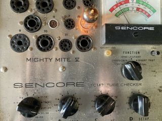 Vintage Sencore Tc142 Tube Checker Mighty Mite V With Set Up Book Radio Stereo