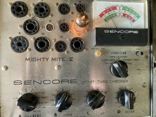 Vintage Sencore TC142 Tube Checker Mighty Mite V with set up book Radio Stereo 2