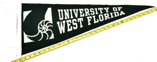 Vintage University Of West Florida Felt Pennant 30.  5 " {f106}