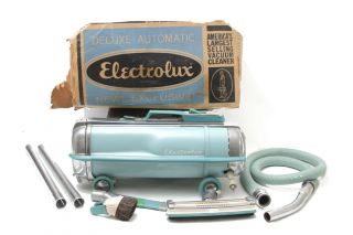 Vintage Electrolux Model G Vacuum Cleaner With Attachments And Box