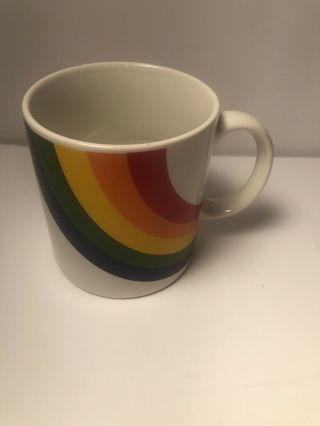 Vintage Rainbow Coffee Tea Mug By Ftd Ceramic 1987 Pride Cup