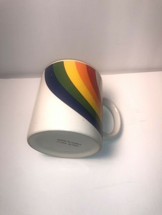 Vintage Rainbow Coffee Tea Mug by FTD Ceramic 1987 Pride Cup 2