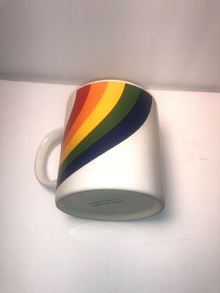 Vintage Rainbow Coffee Tea Mug by FTD Ceramic 1987 Pride Cup 3