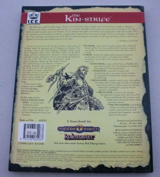 VTG MIDDLE EARTH THE KIN - STRIFE SOURCEBOOK LOTR ROLE PLAYING BOOK ICE 2015 2