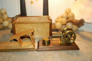 Hand Made Brass Hit & Miss Vintage Steam Engine - Old Estate - -