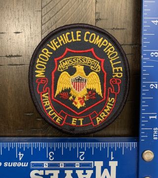 Mississippi Mdot Motor Vehicle Comptroller Cmv Patch Old Stock Cheesecloth