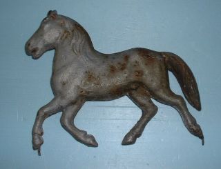 Small Tin Trottimg Horse For Lightning Rod Weathervane