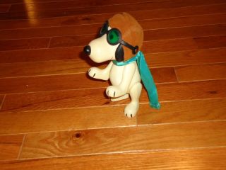 VTG 1966 SNOOPY AVIATOR PILOT FLYING ACE RED BARON FIGURE GOGGLES CAP SCARF 2