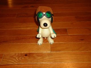 VTG 1966 SNOOPY AVIATOR PILOT FLYING ACE RED BARON FIGURE GOGGLES CAP SCARF 3