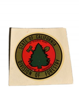 California Division Of Forestry Department Of Conservation 1 - 1/2” Helmet Decal
