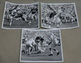 3 Vintage 1963 U Of Iowa Vs Washington St Football Game 8 " X 10 " Photos