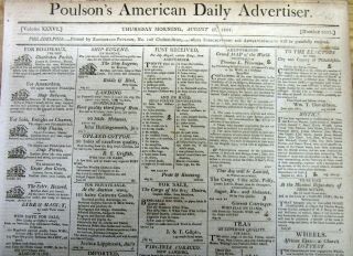 1807 Newspaper Trial Of Vice President Aaron Burr For Treason Hamilton Murderer