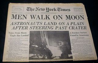 Apollo 11 - Moon Walk - 1969 York Times Complete Newspaper,  Well Kept