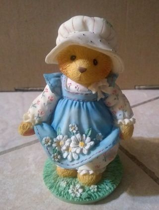 Cherished Teddies Figurine Gail " Catching The First Blooms Of Friendship " W/coa