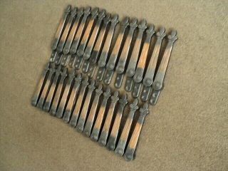 Full Set 28 Vintage Coppered Stair Carpet Grips/ Clips