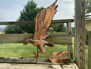 Vintage Eagle Weathervane,  Copper And Brass America Usa