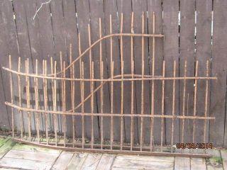 2 Antique Wrought Iron Fencing Railing Sections