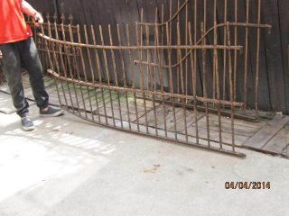 2 Antique Wrought Iron Fencing Railing Sections 2