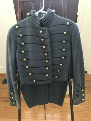 West Point Usma Vintage Cadet Dress Grey Uniform Wool Coat Jacket,  1933,  Named