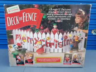 Mr Christmas Vintage Deck The Fence Animated With Music & Lights