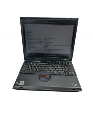 Vintage Ibm Thinkpad T20 Intel Pentium Iii Cpu Laptop Computer